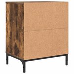 vidaXL Table de chevet Chêne fumé 49 x 36 x 61 cm Bois d'ingénierie