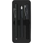 Kit d'instruments d'écriture GRIP 2011 Plume + Bille Noir FABER-CASTELL