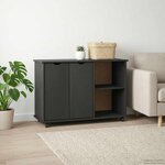 vidaXL Cabinet roulant Gris 100 x 39 x 65 5 cm Bois de Pin Massif