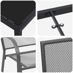vidaXL Ensemble de salle à manger pour jardin 3 Pièces Anthracite Acier