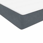 vidaXL Sommier à lattes de lit et matelas gris foncé 120x220cm velours