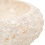 vidaXL Évier 40 x 12 cm Marbre Crème