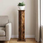 vidaXL Support de Plante Chêne fumé 25 x 25 5 x 100 5 cm