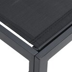 vidaXL Ensemble de canapé de jardin 5 Pièces Noir 281.5 x 141.5 x 71 cm