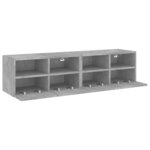 vidaXL Meubles TV muraux 2 Pièces gris béton 60x30x30cm bois d'ingénierie