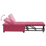 vidaXL Canapé-lit Rouge bordeaux 67 x 194 x 38 cm Velours