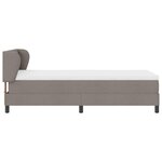 vidaXL Lit à ressorts avec matelas Taupe 90 x 190 cm tissu
