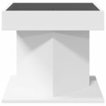 vidaXL Table basse avec LED blanc 50x50x45 cm bois d'ingénierie