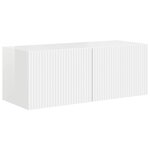 vidaXL Ensemble meuble TV 3 Pièces Blanc brillant Bois d'ingénierie