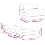 vidaXL Canapé-lit pliable Noir 200 x 70 x 10 cm Tissu