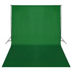 vidaXL Système de support de toile de fond 500 x 300 cm Vert