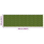 vidaXL Écran de balcon avec feuilles Vert et jaune 500 x 150 cm