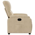 vidaXL Fauteuil inclinable crème tissu microfibre