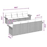 vidaXL Ensemble de canapé de jardin 9 Pièces Noir Poly rotin
