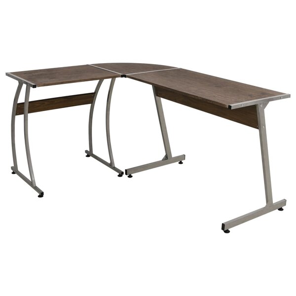 vidaXL Bureau d'angle marron bois d'ingénierie