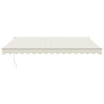 vidaXL Auvent rétractable crème 4 5x3 m tissu et aluminium