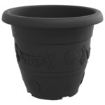 vidaXL Pots de plantes 6 Pièces Noir Ø 39 x 32 cm Plastique