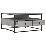 vidaXL Table basse sonoma gris 80x80x45 cm bois d'ingénierie