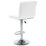 vidaXL Tabourets de bar lot de 2 blanc similicuir