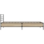 vidaXL Cadre de lit chêne sonoma 90x190 cm bois d'ingénierie et métal