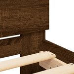 vidaXL Cadre de lit avec tête de lit chêne marron 200x200 cm