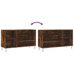 vidaXL Armoire à chaussures Chêne fumé 102x36x60 cm Bois d'ingénierie