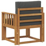 vidaXL Canapé d’extérieur Bois d'acacia massif et polyester Naturel