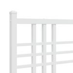 vidaXL Cadre de lit métal sans matelas et pied de lit blanc 120x190 cm