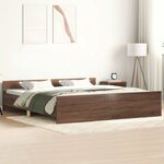 vidaXL Cadre de lit sans matelas chêne marron 160x200 cm