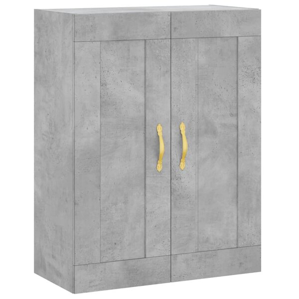 vidaXL Armoire murale gris béton 69 5x34x90 cm bois d'ingénierie