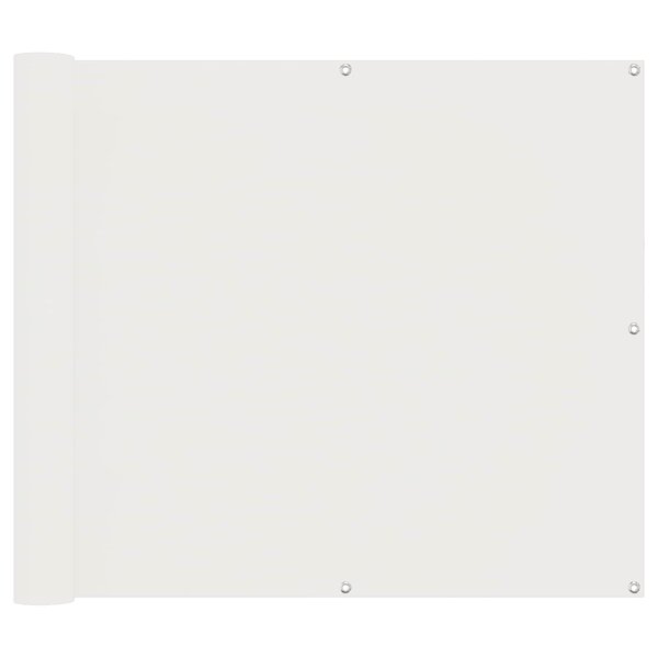 vidaXL Écran de balcon 100 x 500 cm Tissu Oxford Rectangulaire Blanc