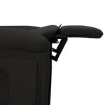 vidaXL Fauteuil inclinable électrique Noir Tissu