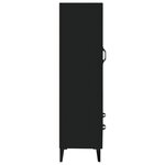 vidaXL Buffet haut noir 70x31x115 cm bois d'ingénierie