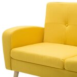 vidaXL Canapé en forme de L revêtement en tissu 186x136x79 cm jaune