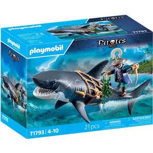 PLAYMOBIL 71793 - Pirate et requin géant avec mâchoire articulée