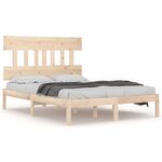 vidaXL Cadre de lit sans matelas 120x200 cm bois massif
