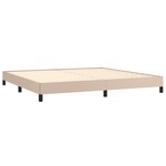 vidaXL Sommier à lattes de lit avec matelas Cappuccino 200x200 cm
