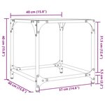 vidaXL Tables basses avec dessus en verre transparent 2 Pièces acier