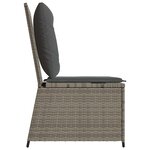 vidaXL Canapé de jardin avec coussin Gris polyrotin