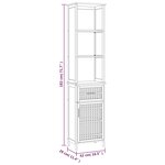 vidaXL Armoire de salle de bain 42x29x182 cm Bois massif de noyer