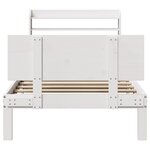 vidaXL Cadre de lit avec tête de lit blanc 90x190cm bois de pin massif