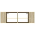 vidaXL Meuble TV mural Chêne sonoma 102x35x35 cm Bois d’ingénierie