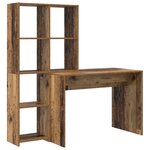 vidaXL Bureau Vieux bois 138.5 x 55 x 143 cm Bois d'ingénierie