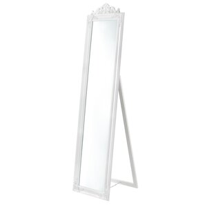 Miroir sur pied inclinable 160 x 40 cm blanc mat 03_0007961