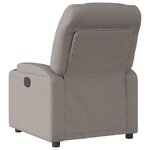 vidaXL Fauteuil inclinable électrique Taupe Tissu