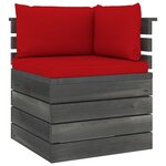 vidaXL Salon palette de jardin 6 Pièces avec coussins Bois de pin massif