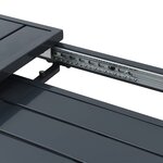 vidaXL Table d'Extension 2 Pièces Anthracite 210 x 90 x 73 cm Acier