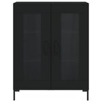 vidaXL Buffet noir 69 5x34x90 cm bois d'ingénierie
