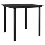 vidaXL Ensemble à manger de jardin coussins 3 Pièces Résine tressée Verre