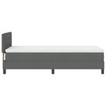 vidaXL lit à ressorts avec matelas & LED gris foncé 80x200 cm tissu